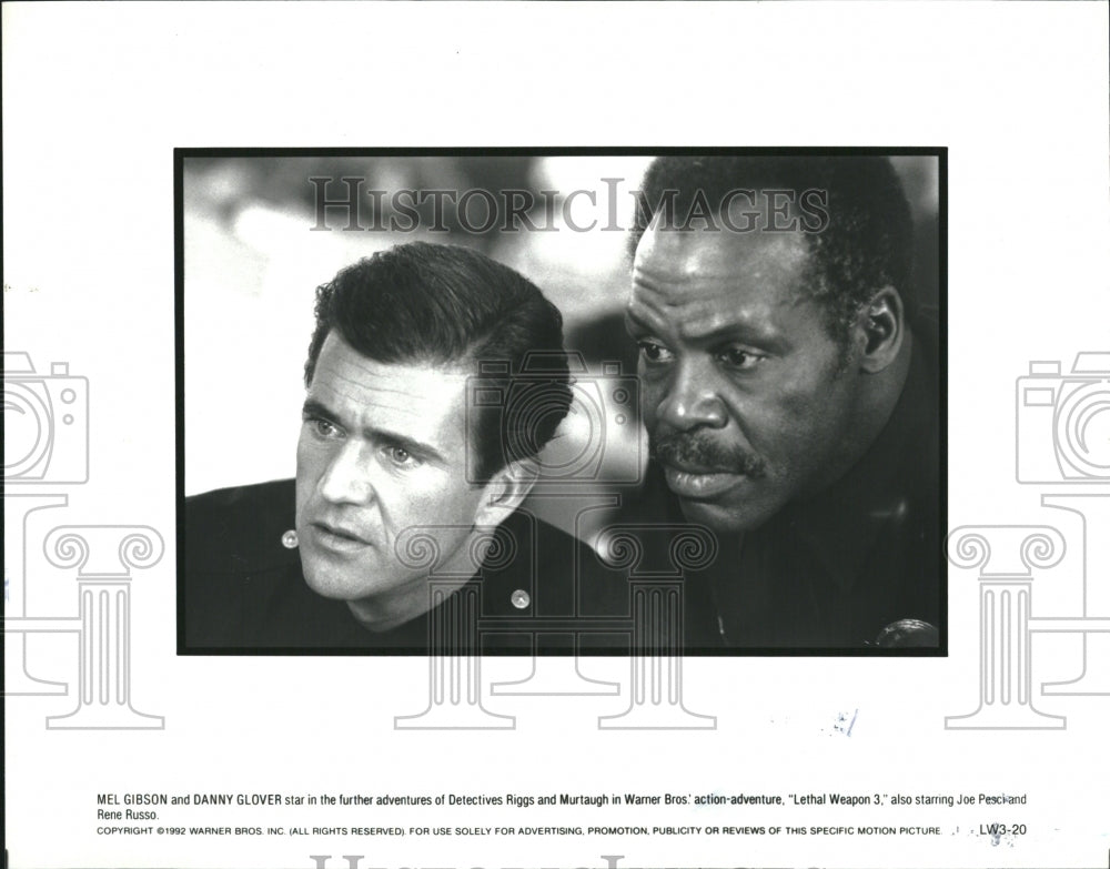 1992 Mel Gibson Danny Glover Lethal Weapon - Historic Images