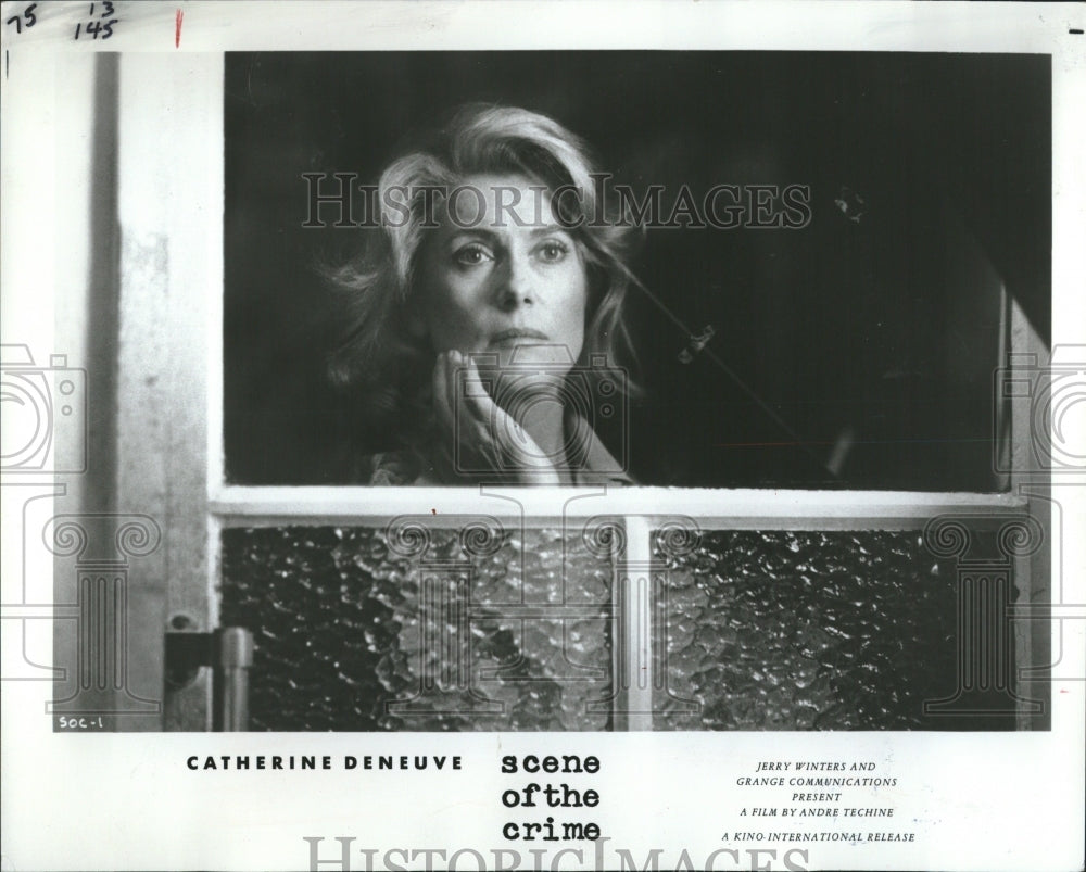 1987 Press Photo Scene Crime Catherine Deneuve - RRV17119- Historic Images