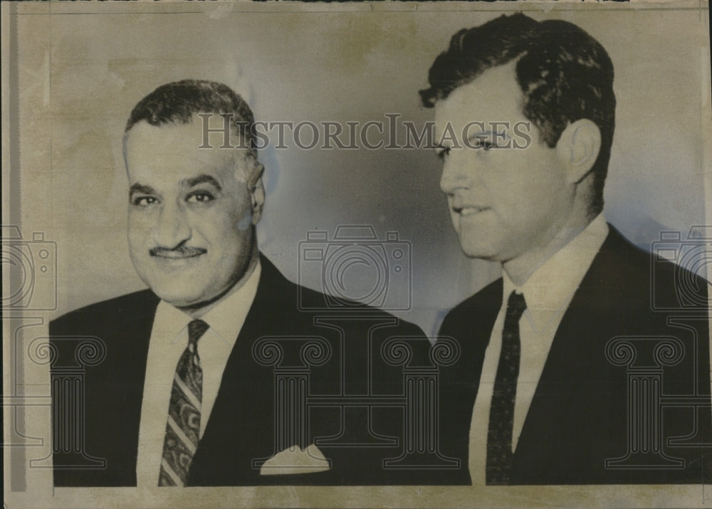 1966 Gamal Abdel Nasser Edward Kennedy - Historic Images