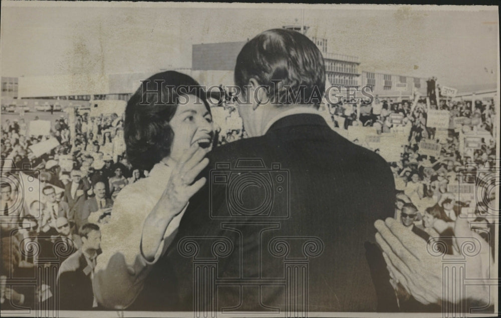 1968 Hubert Humphrey Lady Bird Johnson - Historic Images