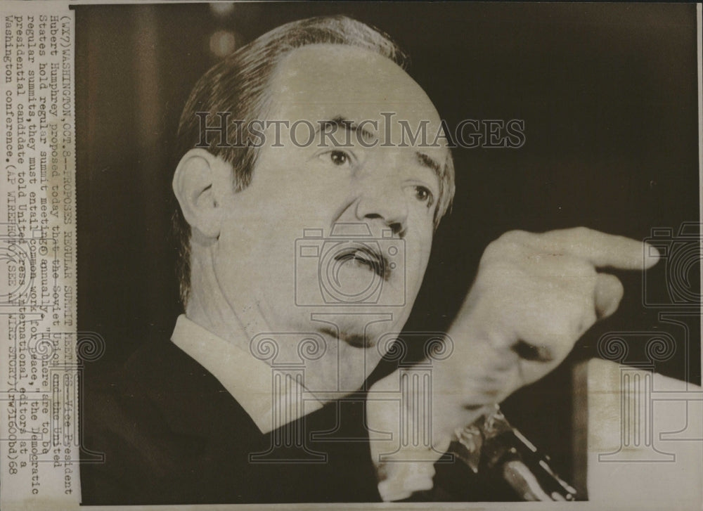 1968 Vice President Hubert Humphrey - Historic Images