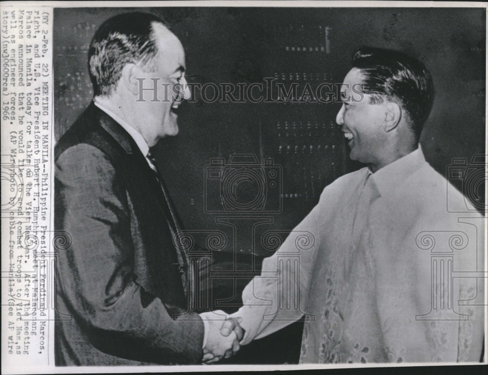 1966 Philippine President Hubert Humphrey - Historic Images