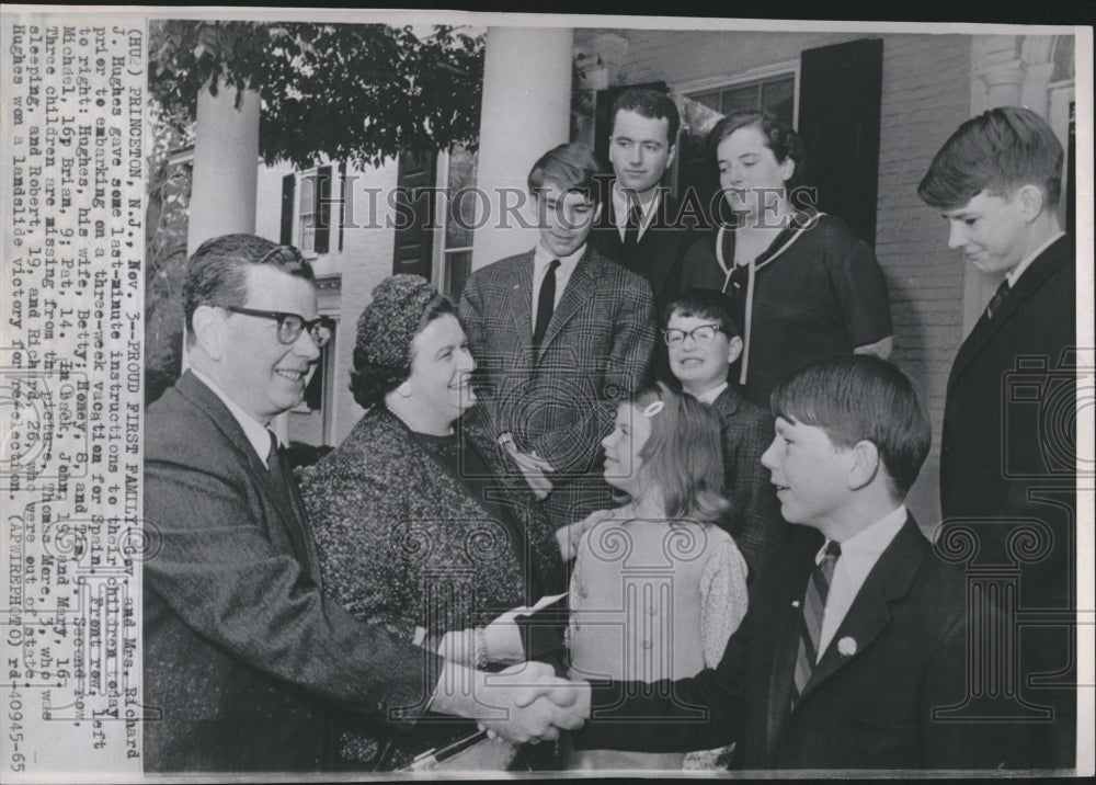 1965 Press Photo Gov. Richard J. Hughes Family - RRV18401 - Historic Images