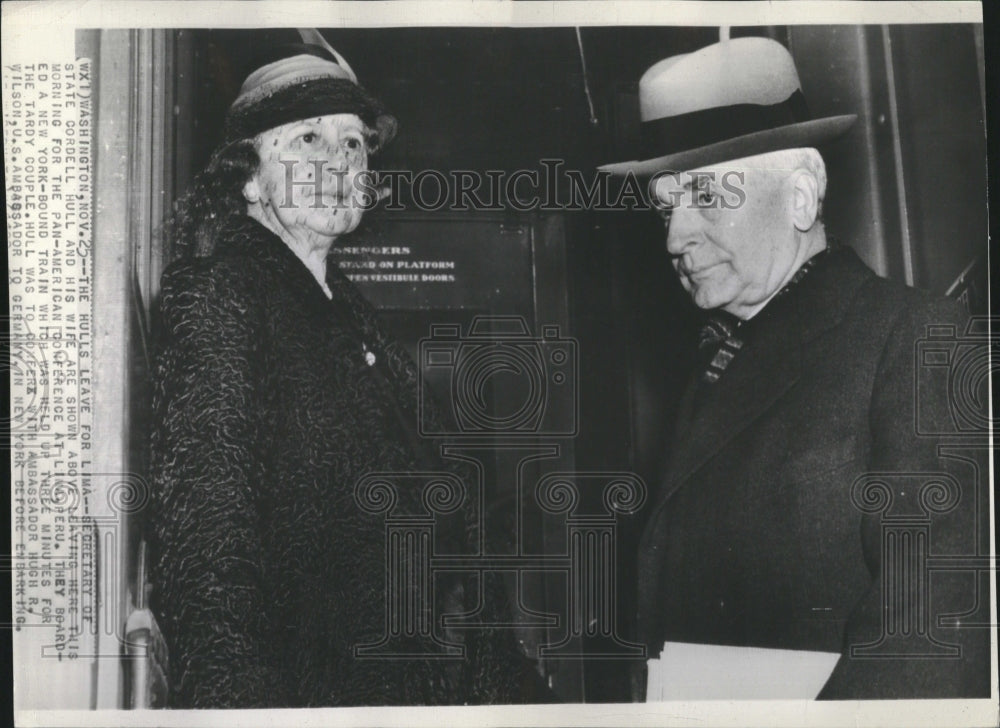 Press Photo Cordell Hull State Secretary Politician - RRV18461- Historic Images