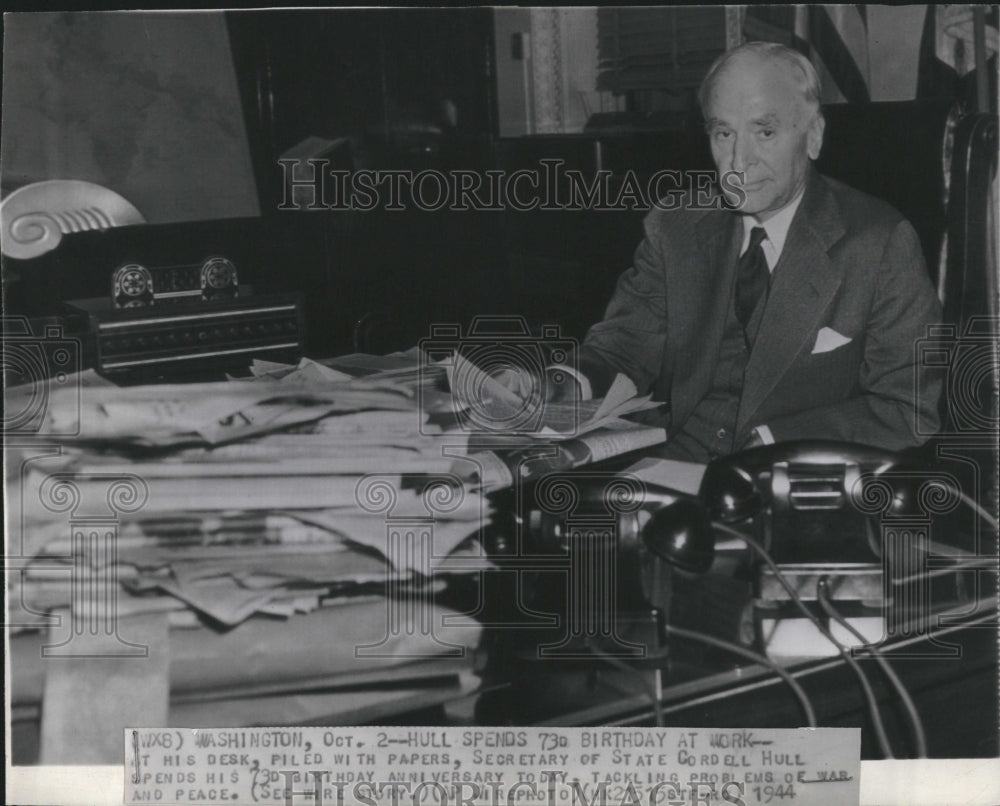 1944 Secretary State Cordell Hull Politic - Historic Images
