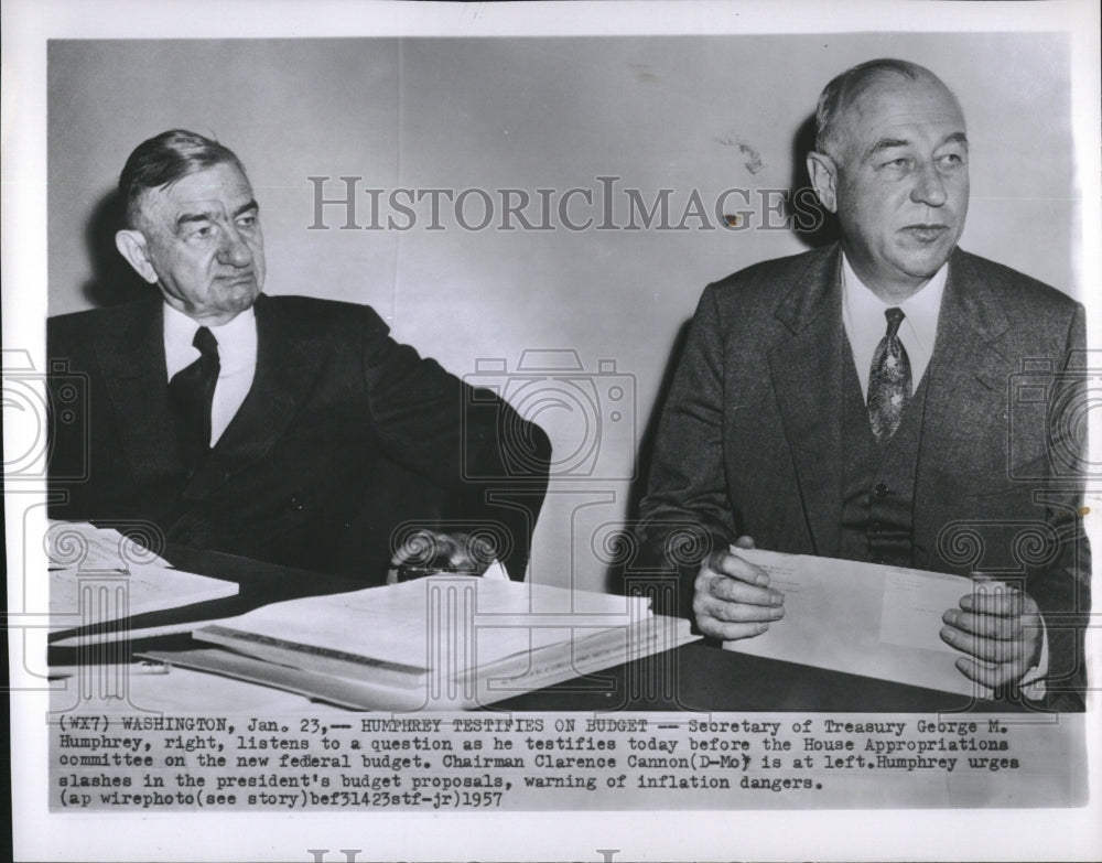 1957 George Humphrey Secretary of Treasury - Historic Images