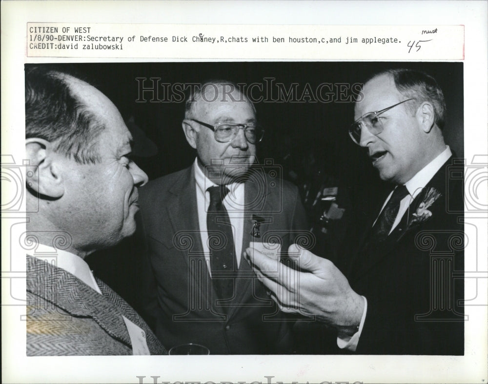 1990 Dick Cheney Ben Houston Jim Applegate - Historic Images