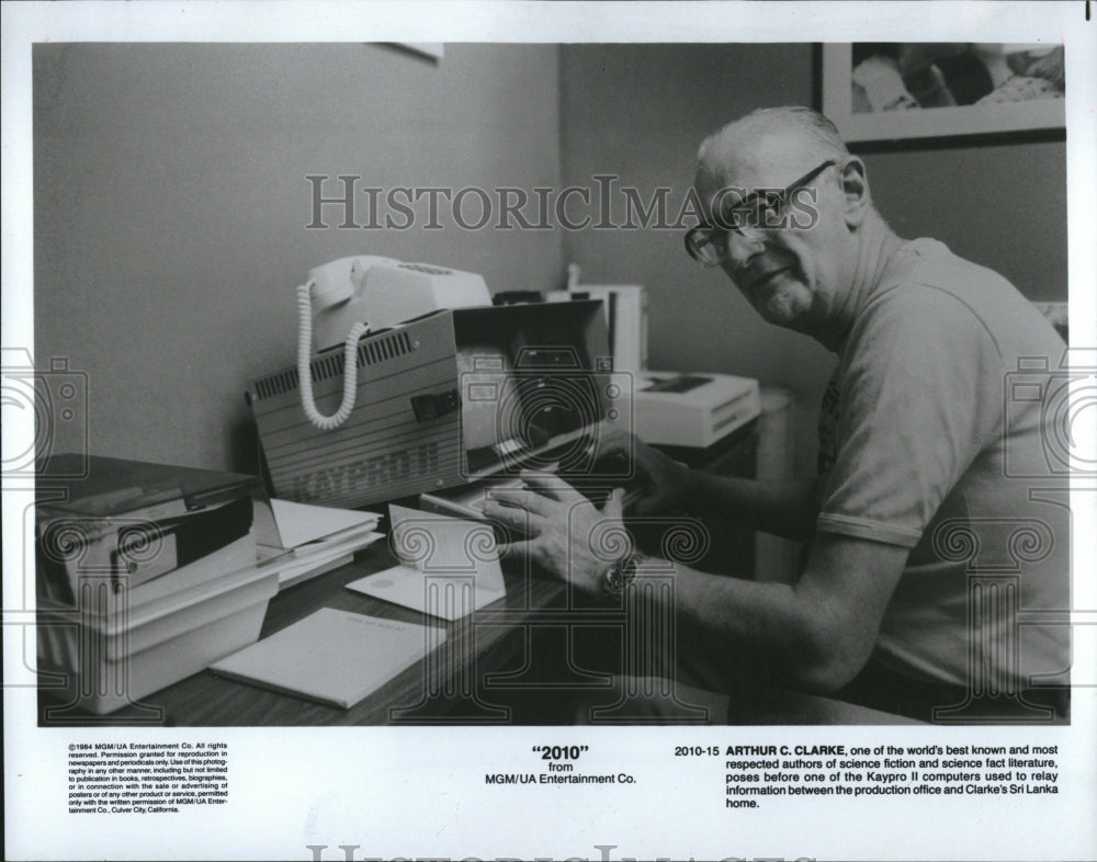 1993 Press Photo Author Arthur C Clarke - Historic Images