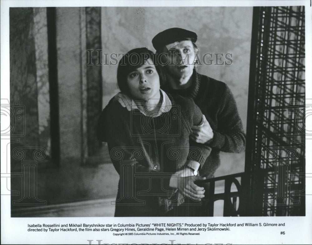 1986 Press Photo Mikhail Baryshinkov Isabella Rosselini - RRV19233 - Historic Images