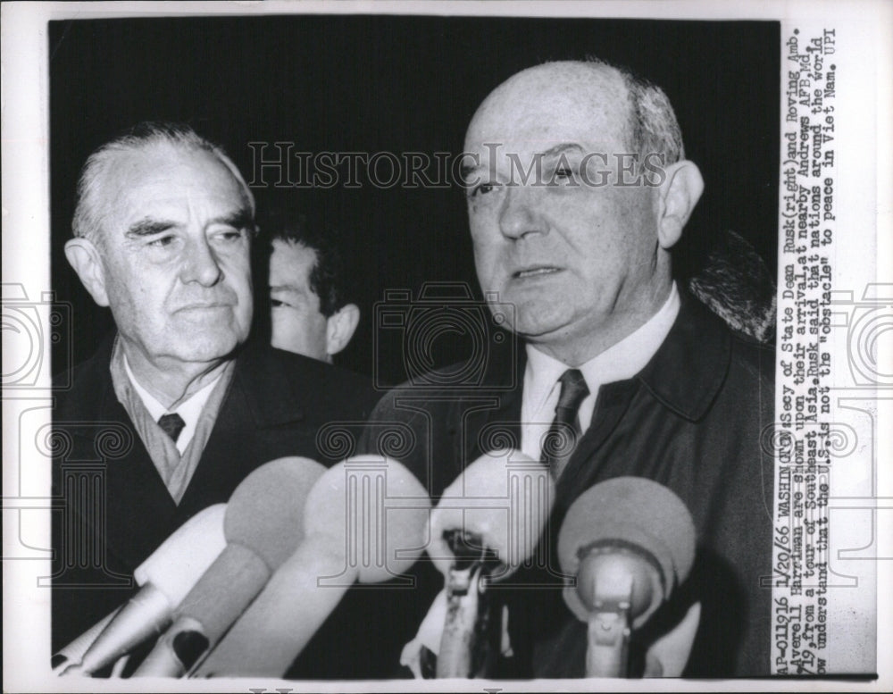 1966 Dean Rusk/US Sec. State/Vietnam War-Historic Images