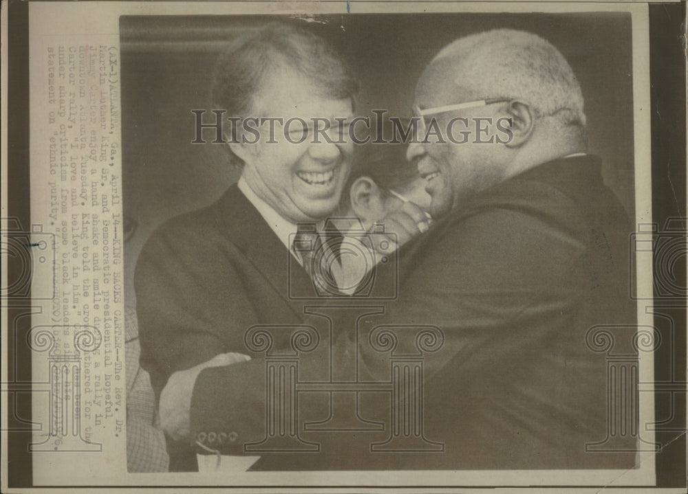 1976 Jimmy Carter &amp; Rev. Martin L. King Sr. - Historic Images