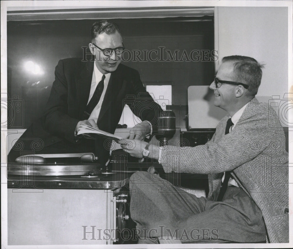 1956 Press Photo Kden Ed Koepke Amole Radio Station - RRV19659 - Historic Images