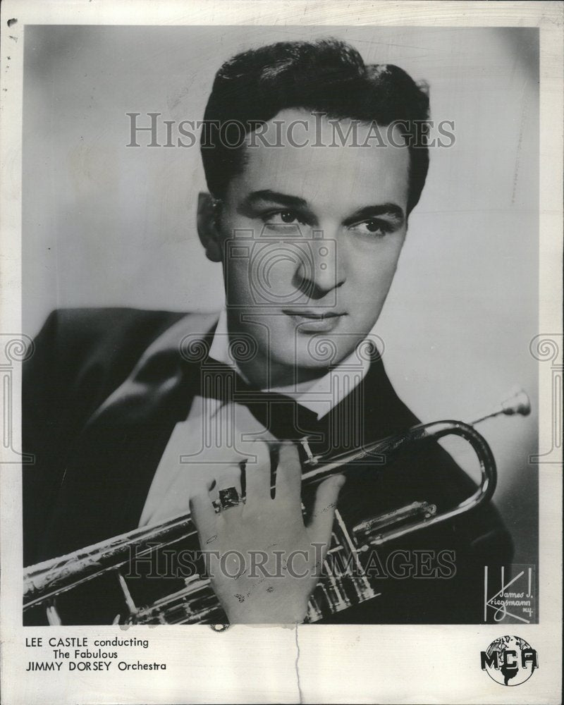 1958 Press Photo Lee Castle Jimmy Dorsey Orchestra - RRV19995 - Historic Images