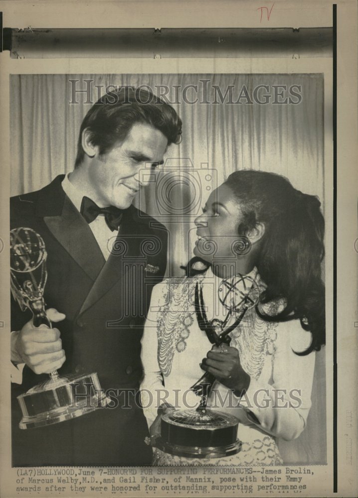 1970 James Brolin Gail Fisher Emmy Awards - Historic Images