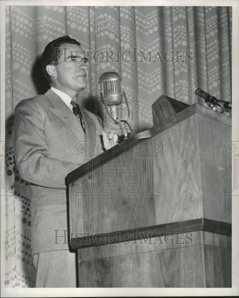 1956, President Richard M Nixon Ford Speech - RRV20407 - Historic Images