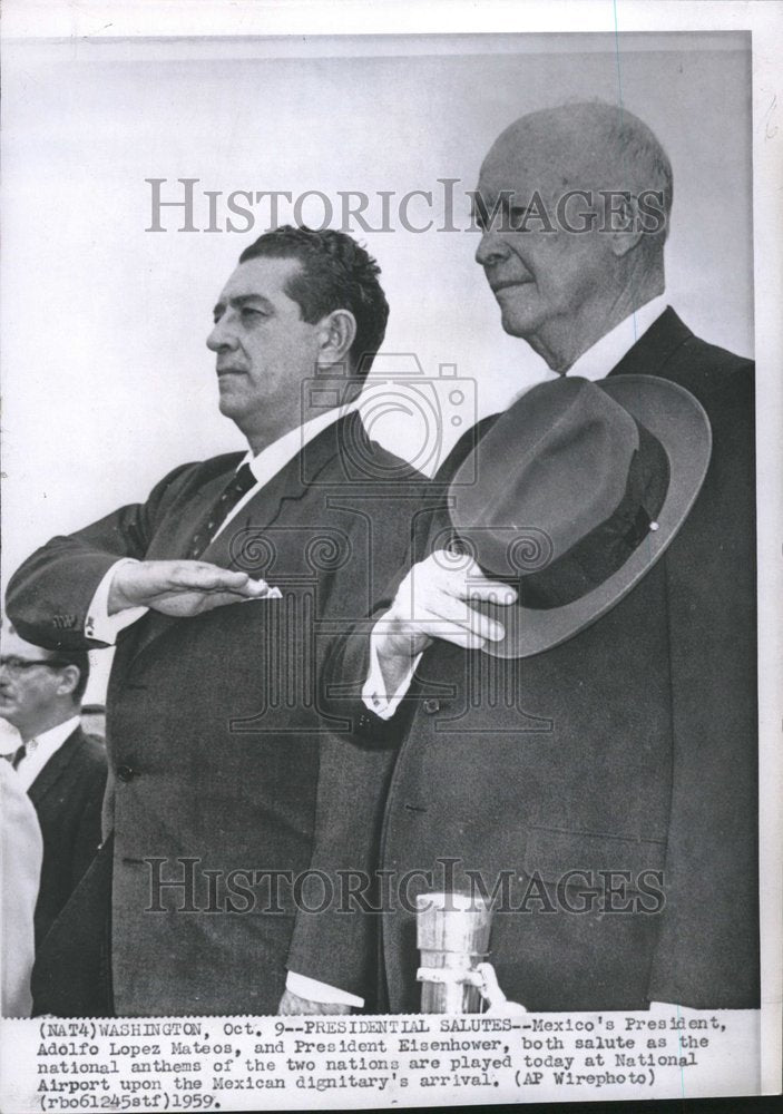 1959 Mexico Pres. & President Eisenhower - Historic Images