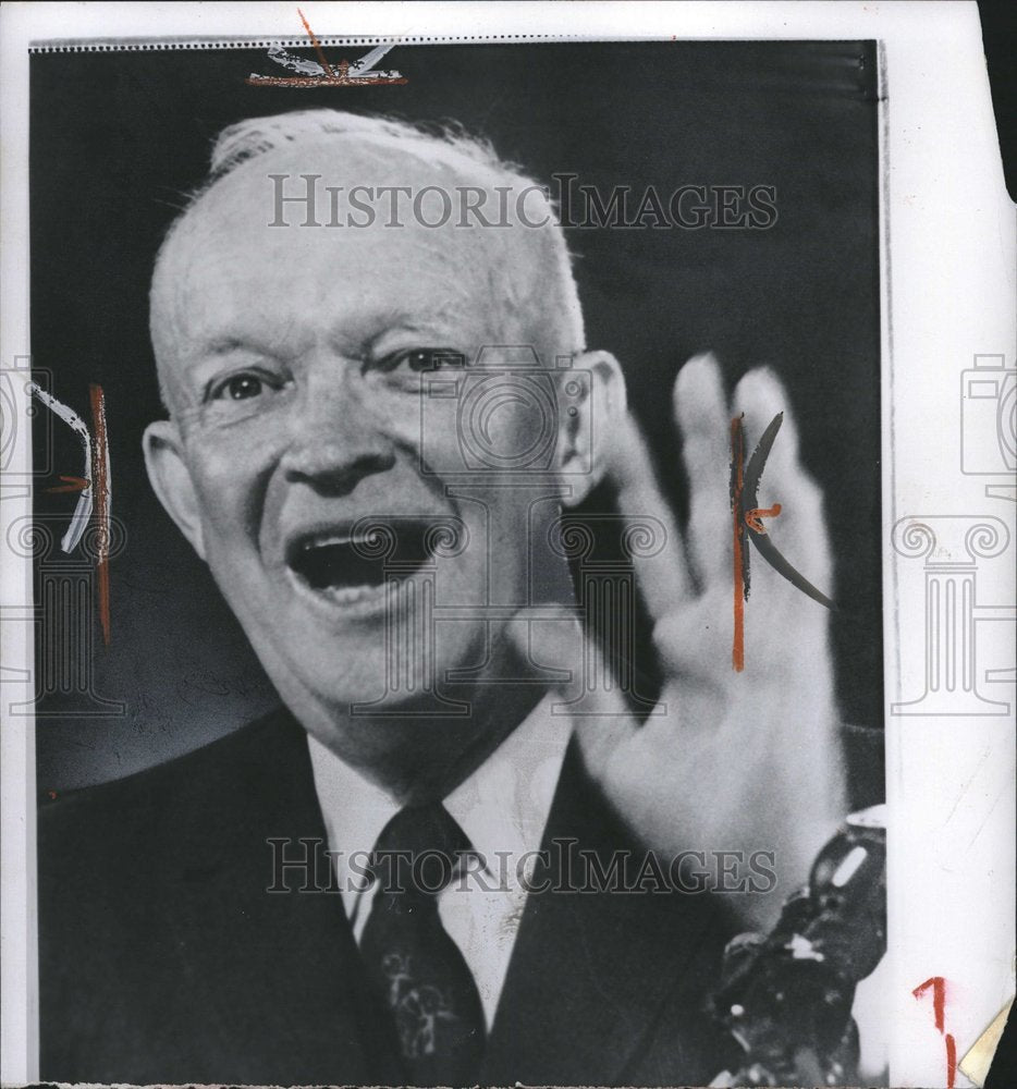 1960 Press Photo Dwight D. Eisenhower - Historic Images