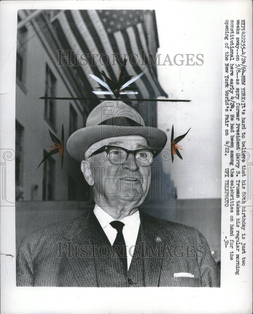 1964 Press Photo President Harry S Truman World's Fair - RRV20523 - Historic Images