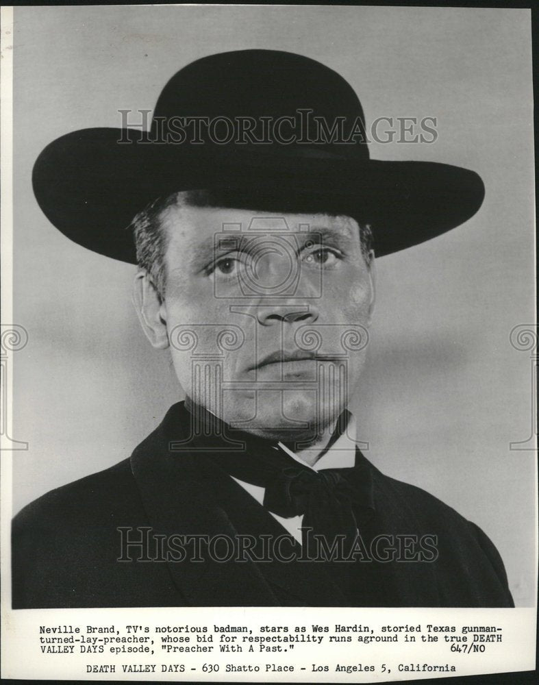 1962, Actor Neville Brand Death Valley Days - RRV21115 - Historic Images