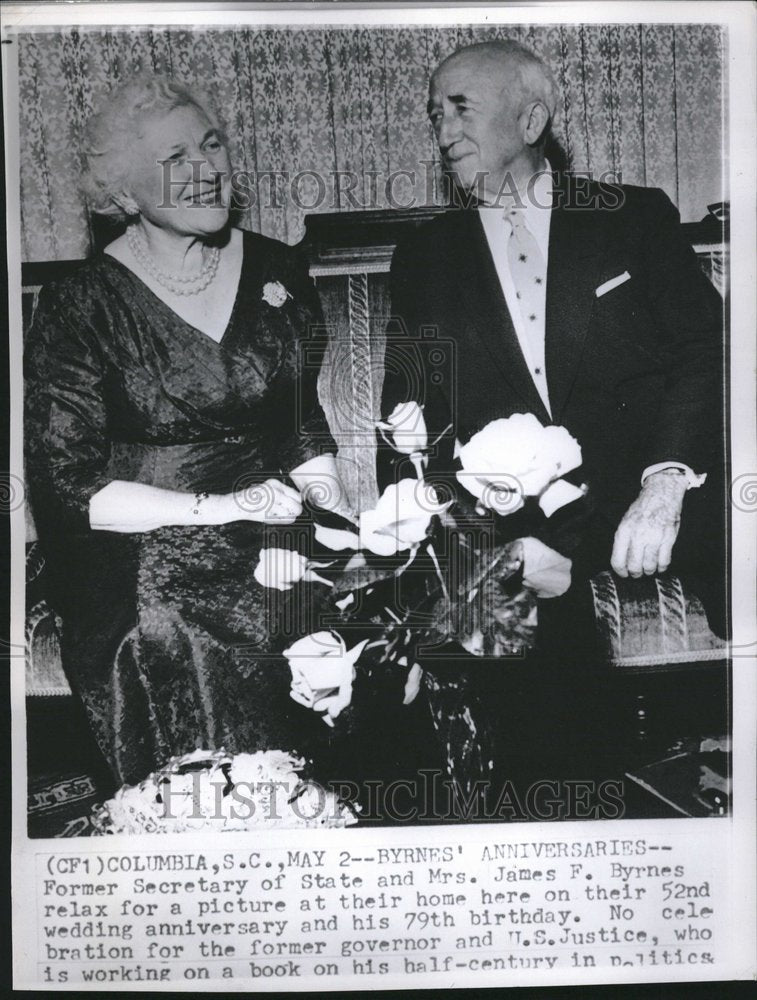 1958 Press Photo James F Byrnes Fmr Secretary Of State - RRV21295 - Historic Images