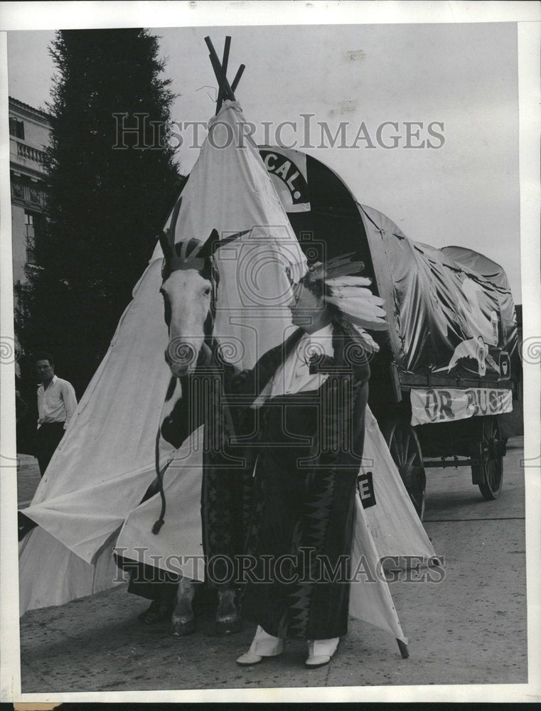 1937 Press Photo Chief Pow Wow Woody Hookaday Wichita - RRV21313 - Historic Images