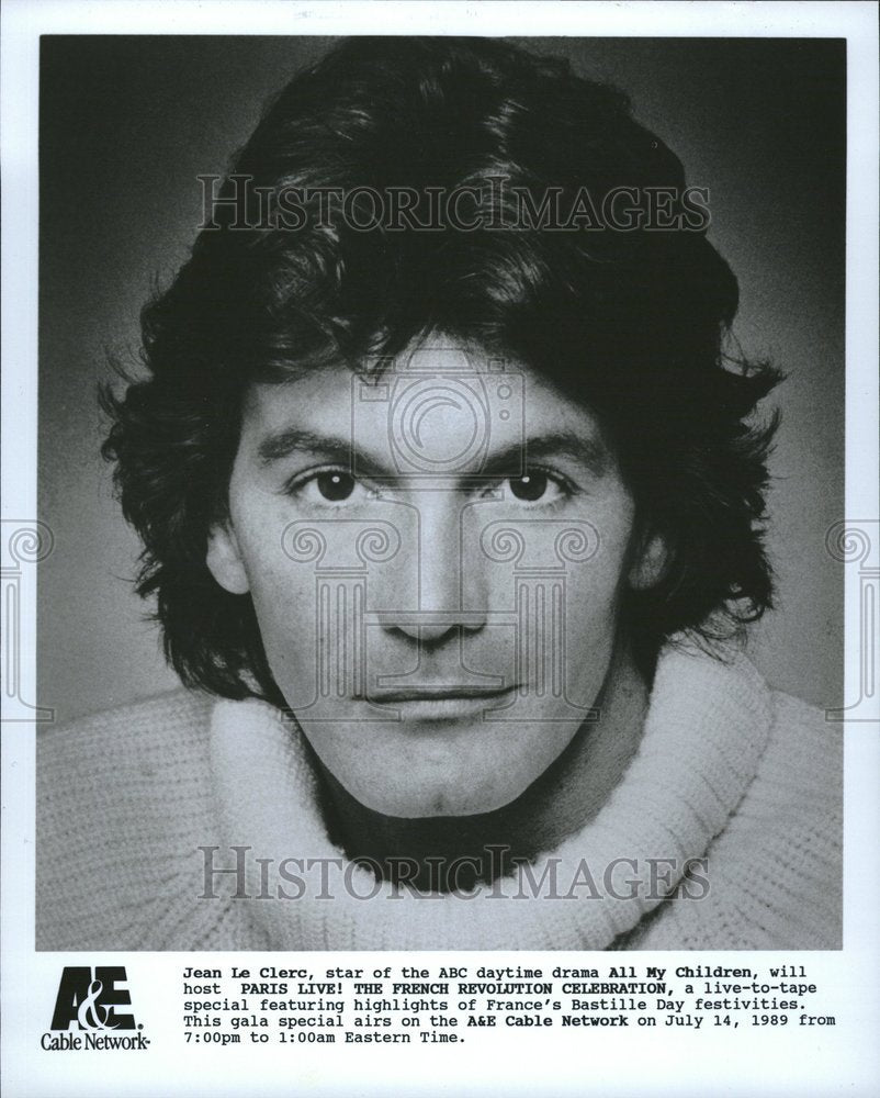 1989 Press Photo Jean Le Clerc ABC Daytime Drama Host - RRV21361 - Historic Images