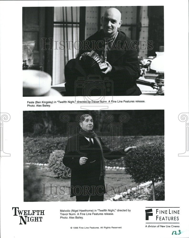 1996 Press Photo Nigel Hawthorne Ben Kingsley Twelfth - RRV21509 - Historic Images