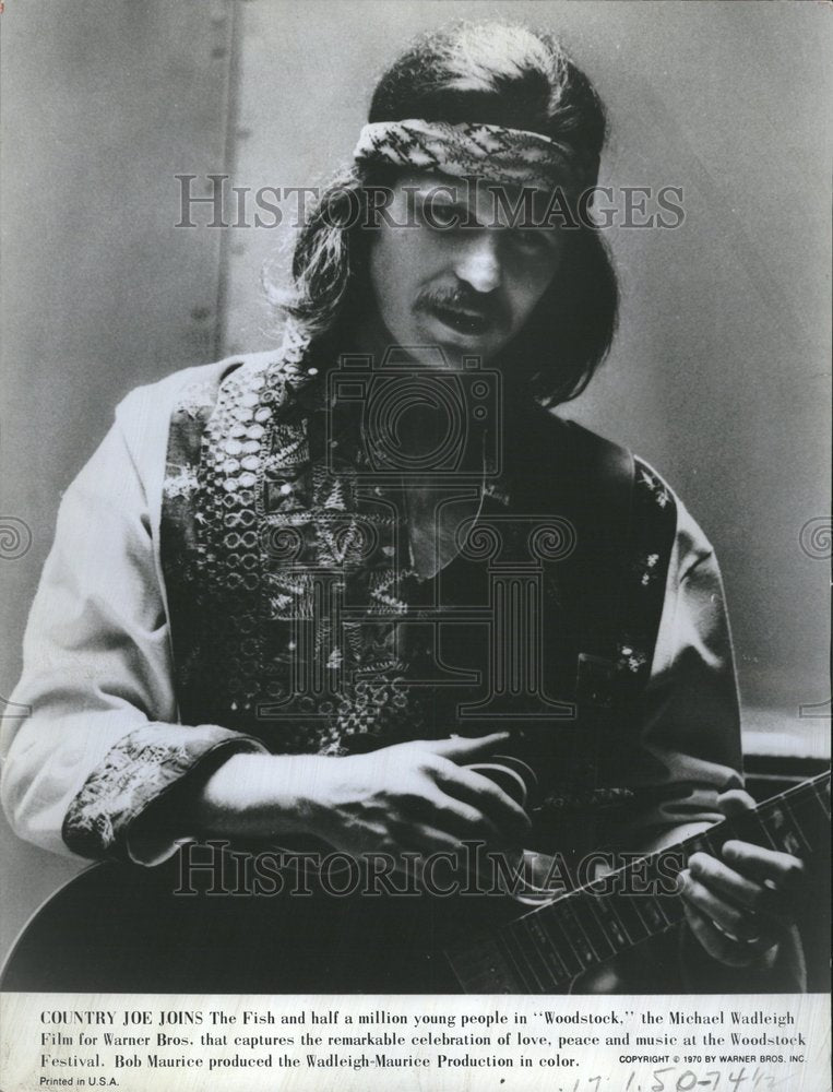 1971 Press Photo Country Joe McDonald Woodstock - Historic Images