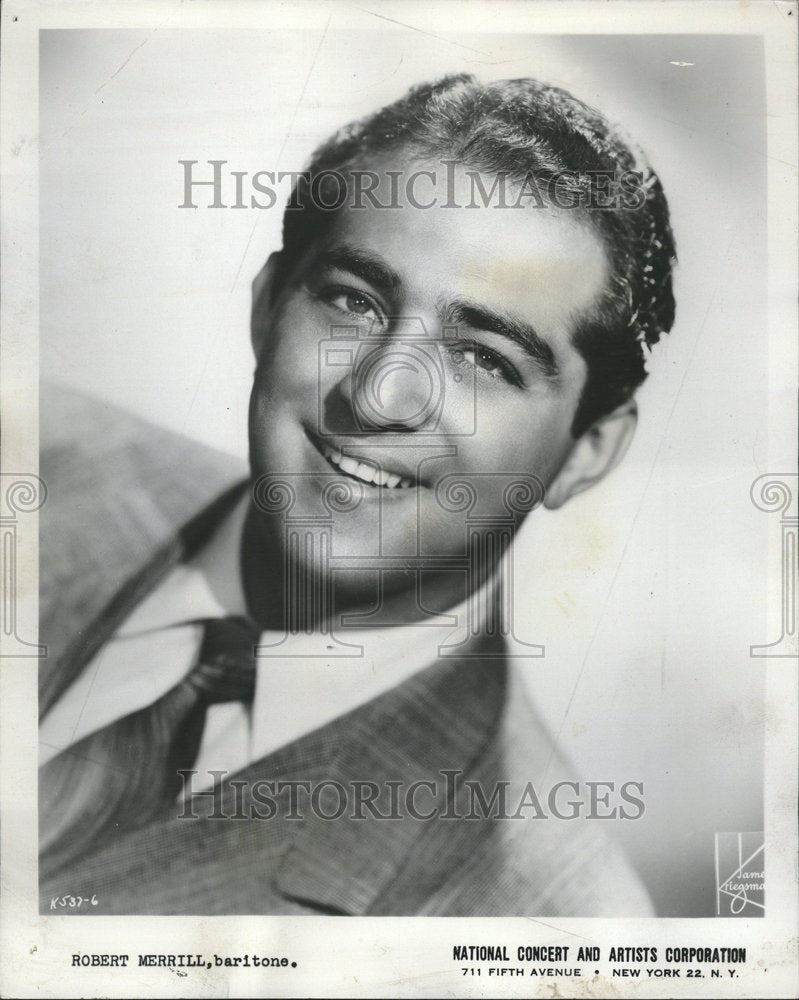 1950 Robert Merrill operatic baritone NY-Historic Images