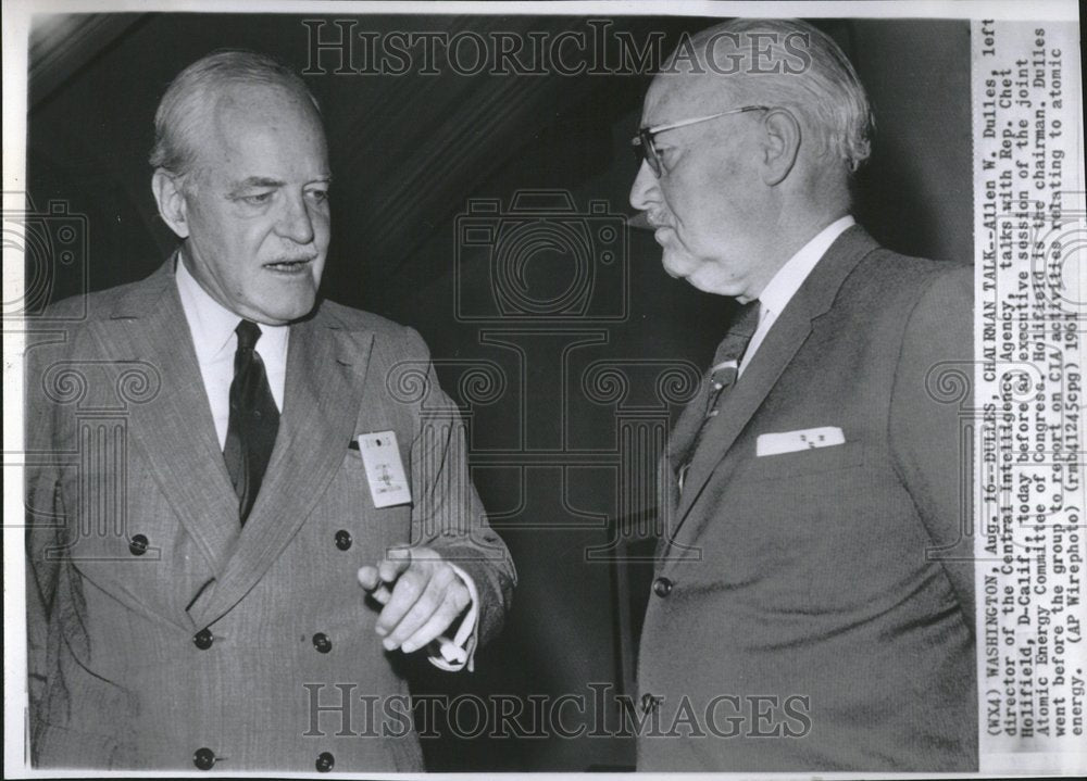 1961, Allen Dulles director Rep Holifield - RRV23227 - Historic Images