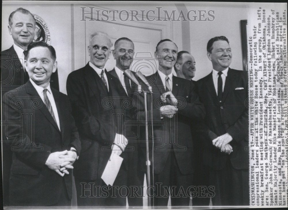 1962 Press Photo Democratic Congressional Leaders - Historic Images