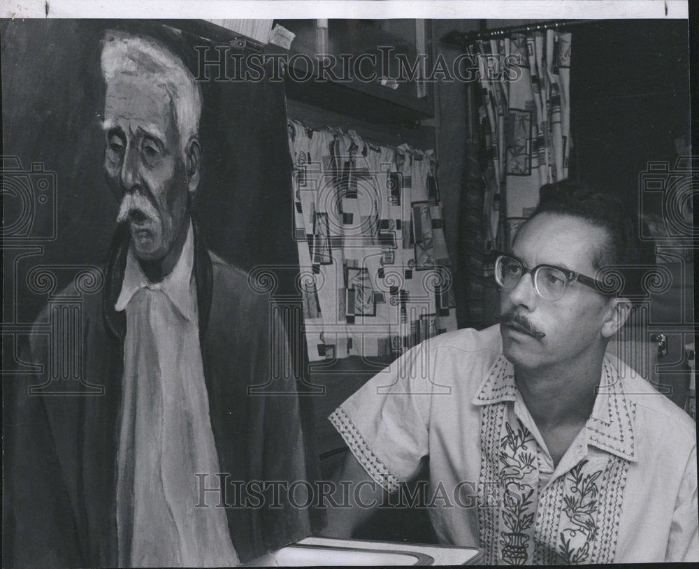 1961 Artist Lee Foster Painting Mexico Show - Historic Images