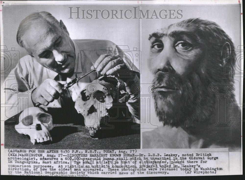 1960 Press Photo Washington Leaky British Archeologist - RRV23617 - Historic Images
