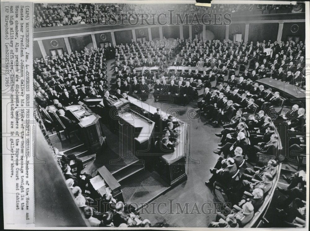 1965, President Johnson Senate Congress - RRV23789 - Historic Images