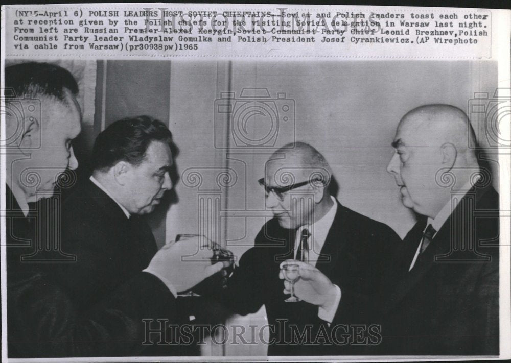 1965 Press Photo Polish Leaders Host Soviet Chieftains - RRV23905 - Historic Images