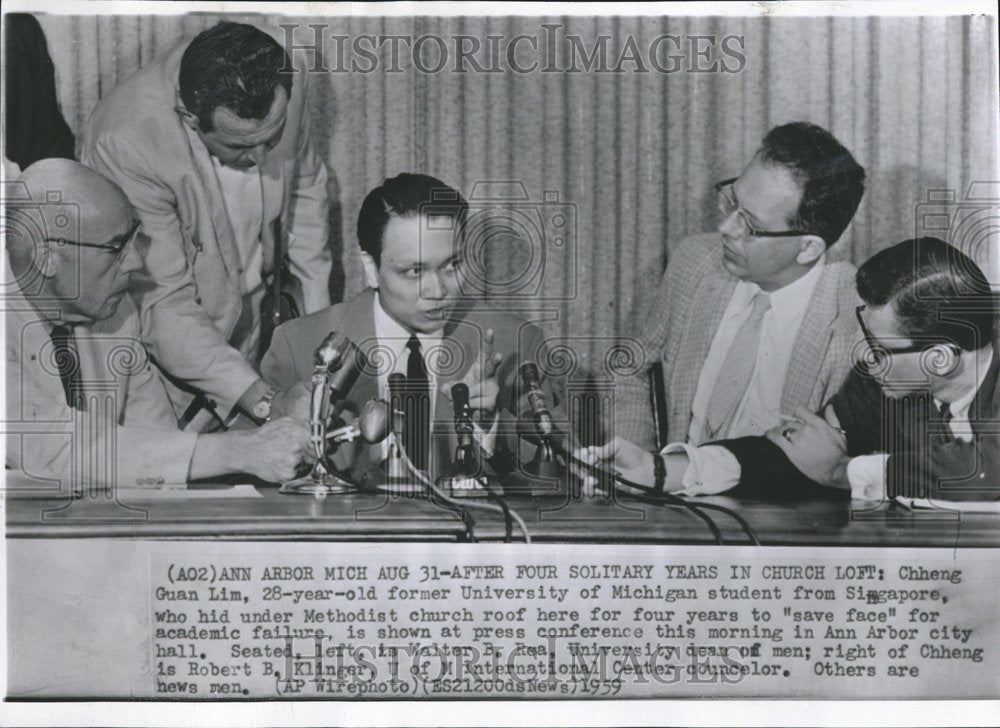 1959 Press Photo Cheng Guan Lim Tell Ordeal Year - RRV24047 - Historic Images