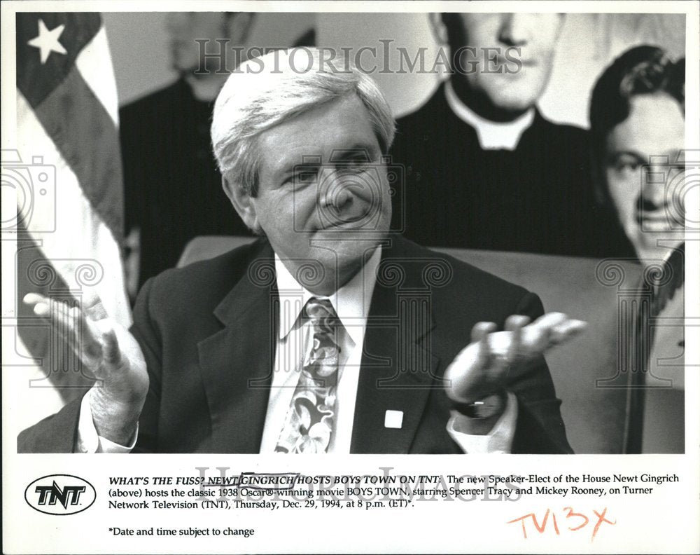 1996 Newt Gingrich Mickey Rooney Boys Town - Historic Images