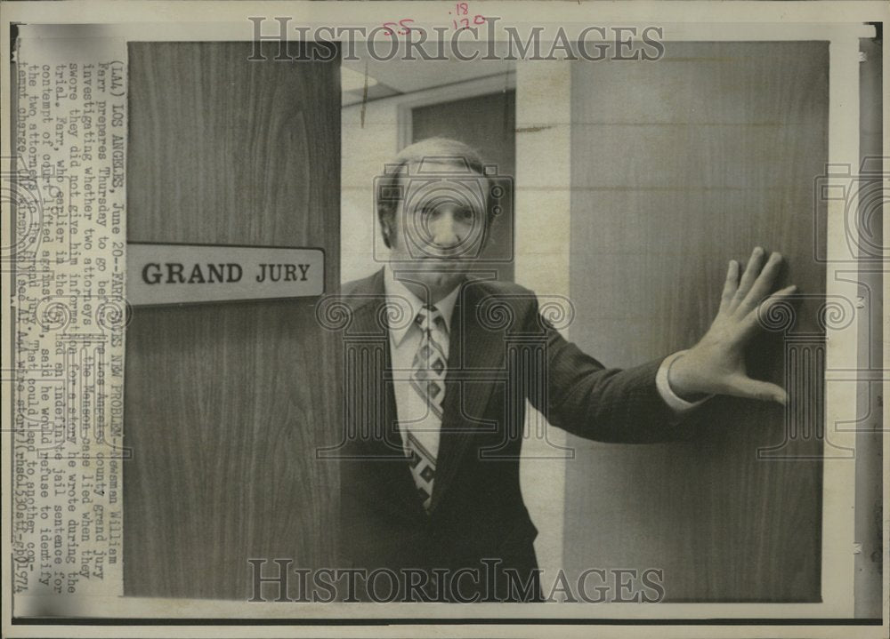 1974, Newsman William Ferr Los Angeles Two - RRV24309 - Historic Images