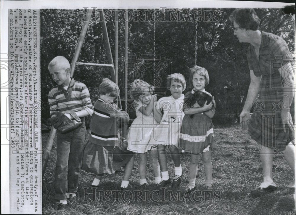 1963, Elmer Brady Andrew Fischer Quintuplets - RRV24317 - Historic Images