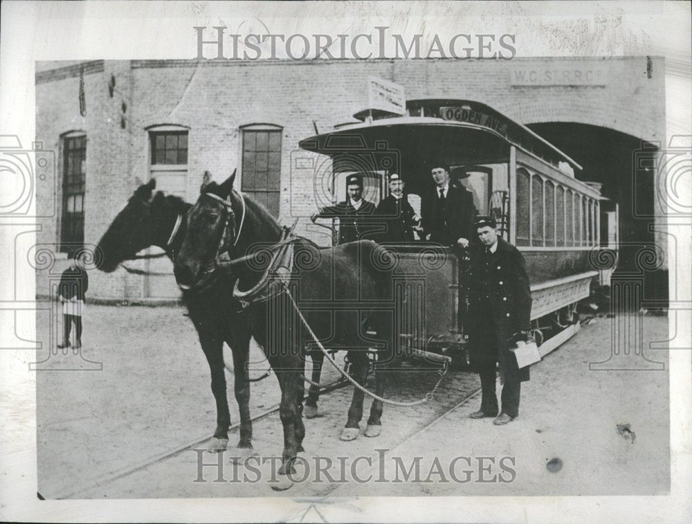 1958 Tram Passenger Rail Street Vehicle Det-Historic Images