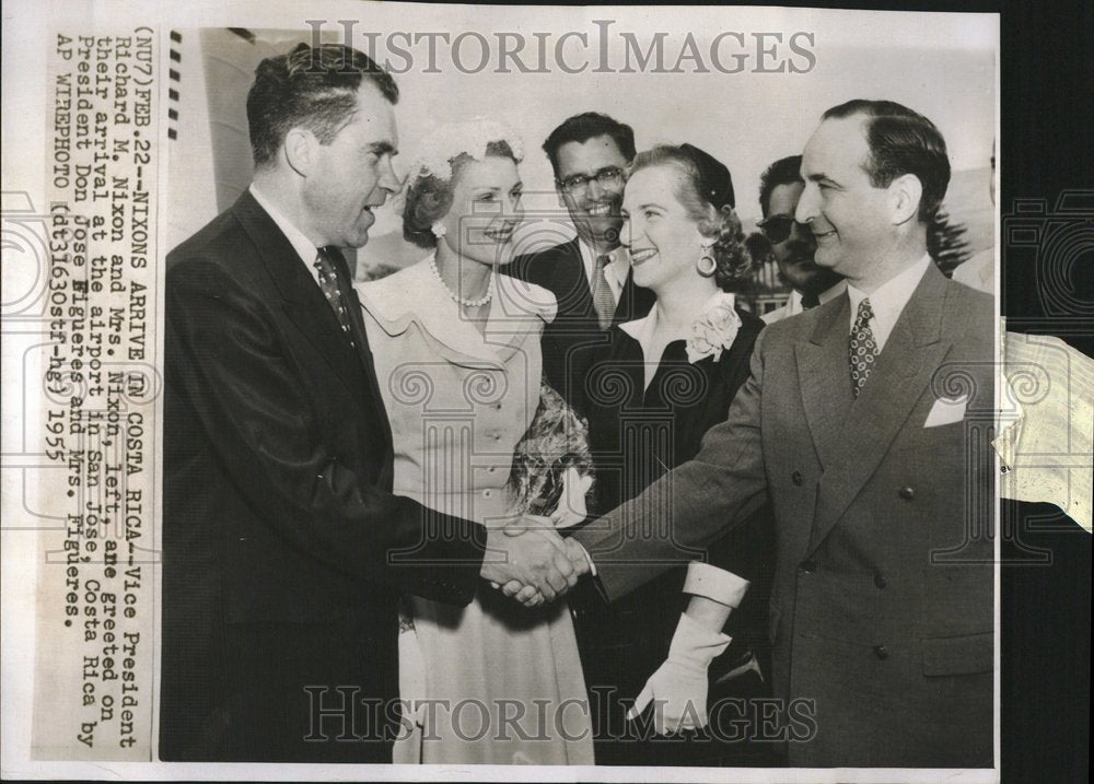 1955 Press Photo President Richard M Nixon Politician - Historic Images