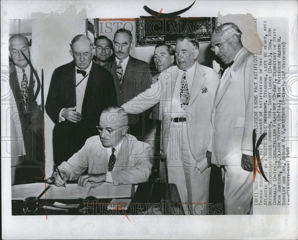 1949 President Truman Atlantic Pact signing - Historic Images