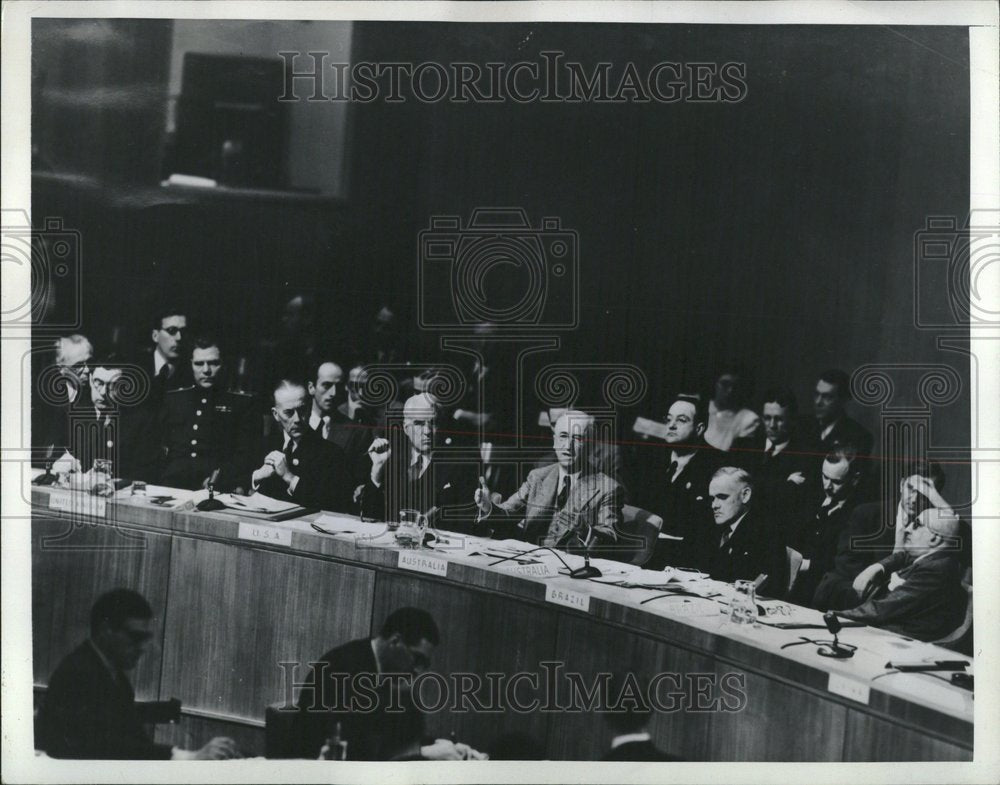 1946 UN Security Council Meeting Anger - Historic Images