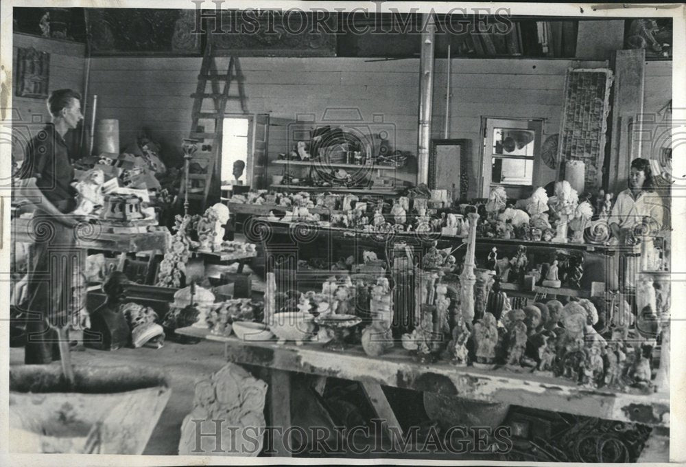 1967 Ornamental Plasterwork Shop Sale Hosek - Historic Images