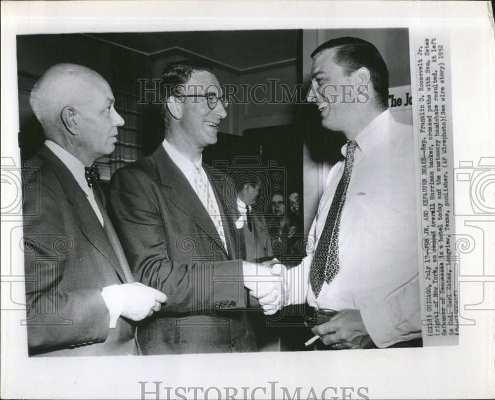 1952 Press Photo Rep. Franklin D. Roosevelt Jr. - Historic Images