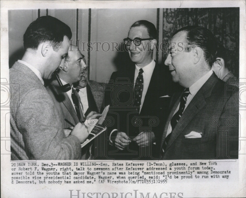 1955 Politicians Youth Forum Meeting NY - Historic Images