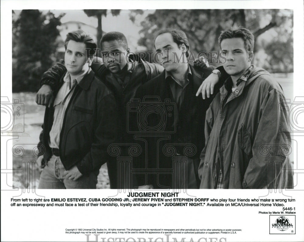 1994 Press Photo Estevez, Piven, Gooding &amp; Dorff - Historic Images