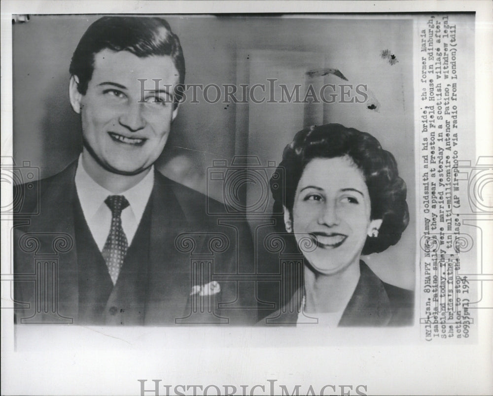 1964 James Goldsmith Maria Patino Wedding - Historic Images