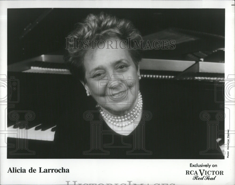 1990 Alicia De Larrocha Spanish Pianist - Historic Images