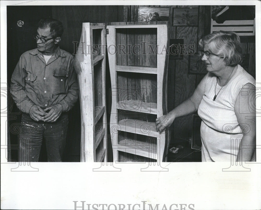 1978 Press Photo Old Barmaid Dahlberg Furnitures - RRV26271 - Historic Images